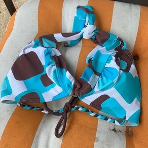 New bikini top, ocean dream, size large